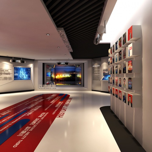 企业展厅-四川乐山德胜集团科技化、互动化、数字化展厅策划与设计效果图方案